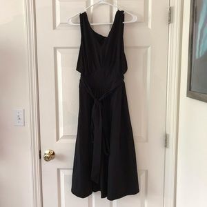 Eshataki Black Fit & Flare Wrap Dress 2X
